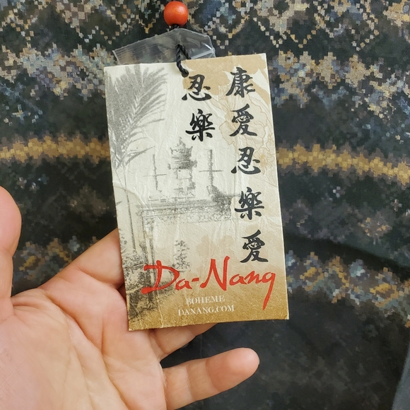 🤩New with tags vintage Da-nang oversized Boheme button down top size xs/s - Picture 5 of 9